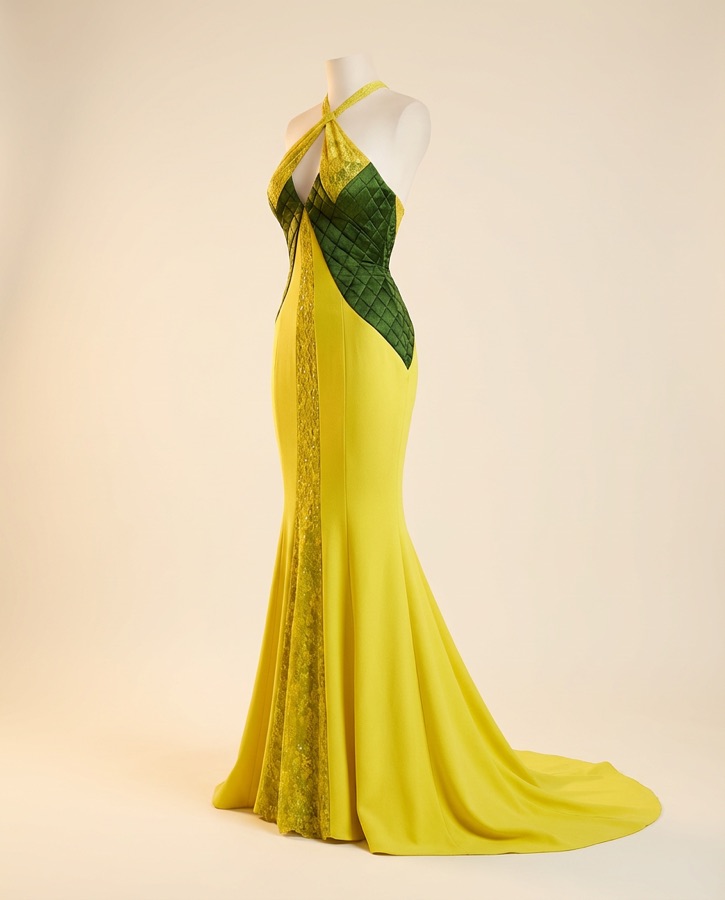 Caliente by Oscar B — yellow and green halter