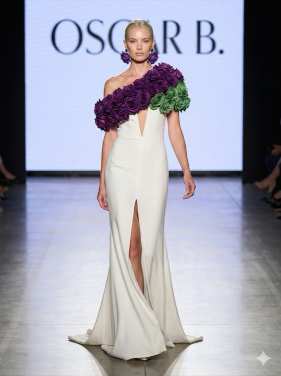 dress with contrast bodice